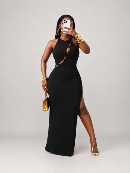 Midnight Metal Slit Maxi