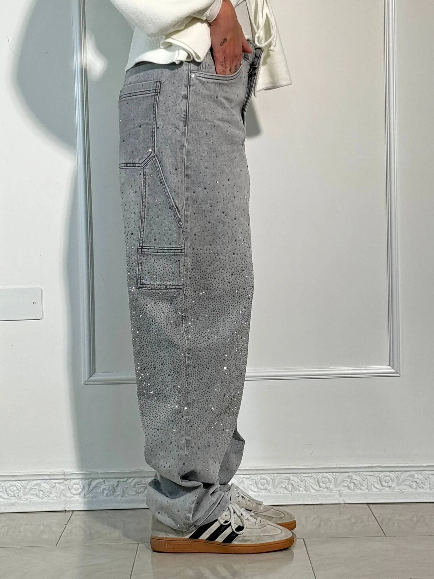 Starlit Shine Balloon Carpenter Denim Jeans