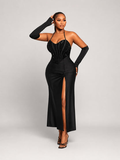 Noir Glove Glam Gown