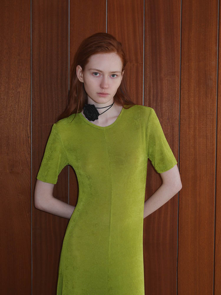 Knit Casual Waist Cinched Dress - Airnori