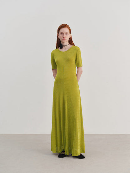 Knit Casual Waist Cinched Dress - Airnori