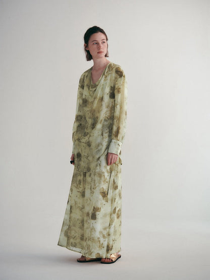 Vintage Romantic Floral High-Waist Midi Skirt