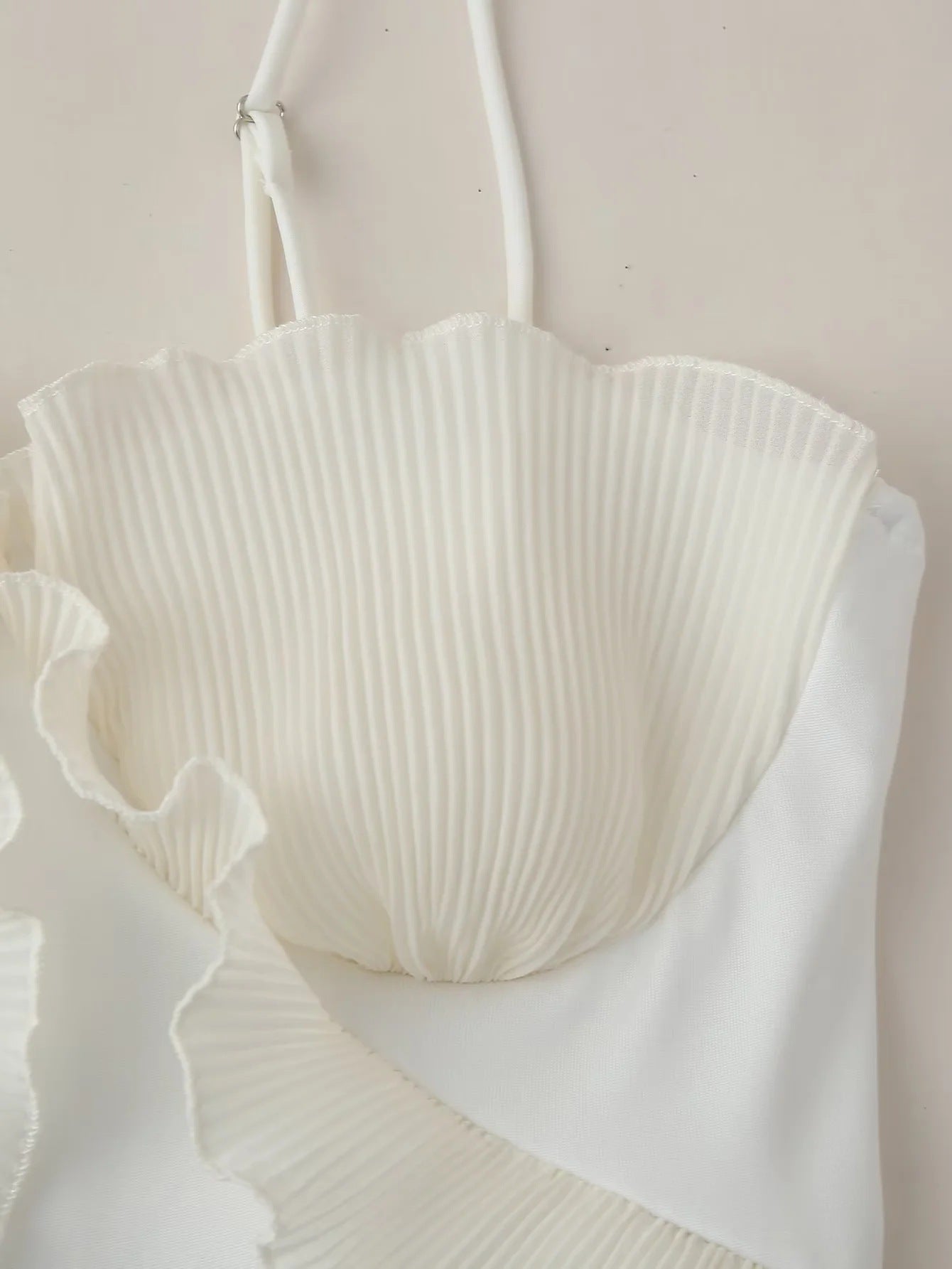 Pleated Chic - Frilly Maxi Dress
