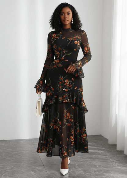 Radiant Petals Floral Dress