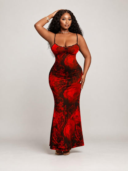 Rose Flame Mermaid Dress