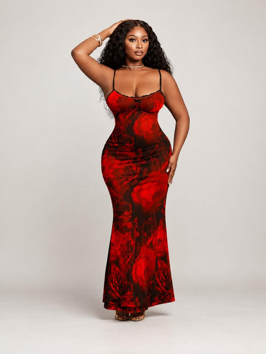 Rose Flame Mermaid Dress