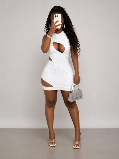 White Cutout Curve Mini