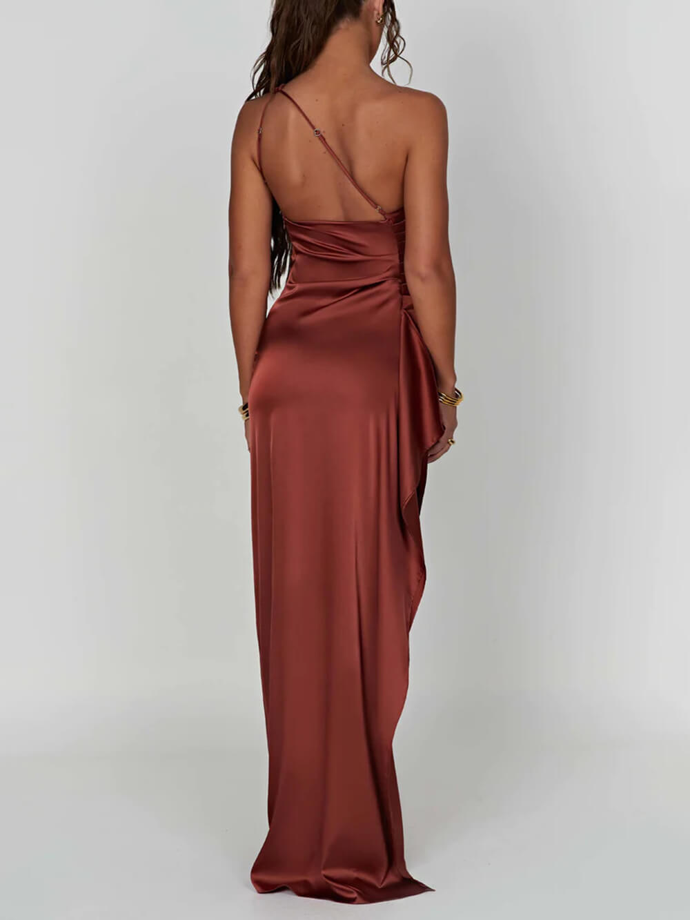 Satin Slit Maxi Dress - Airnori