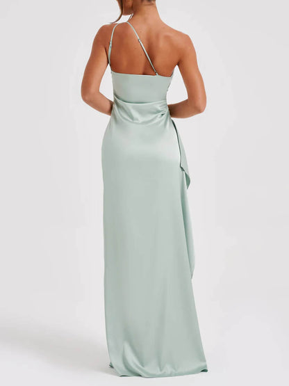 Satin Slit Maxi Dress - Airnori